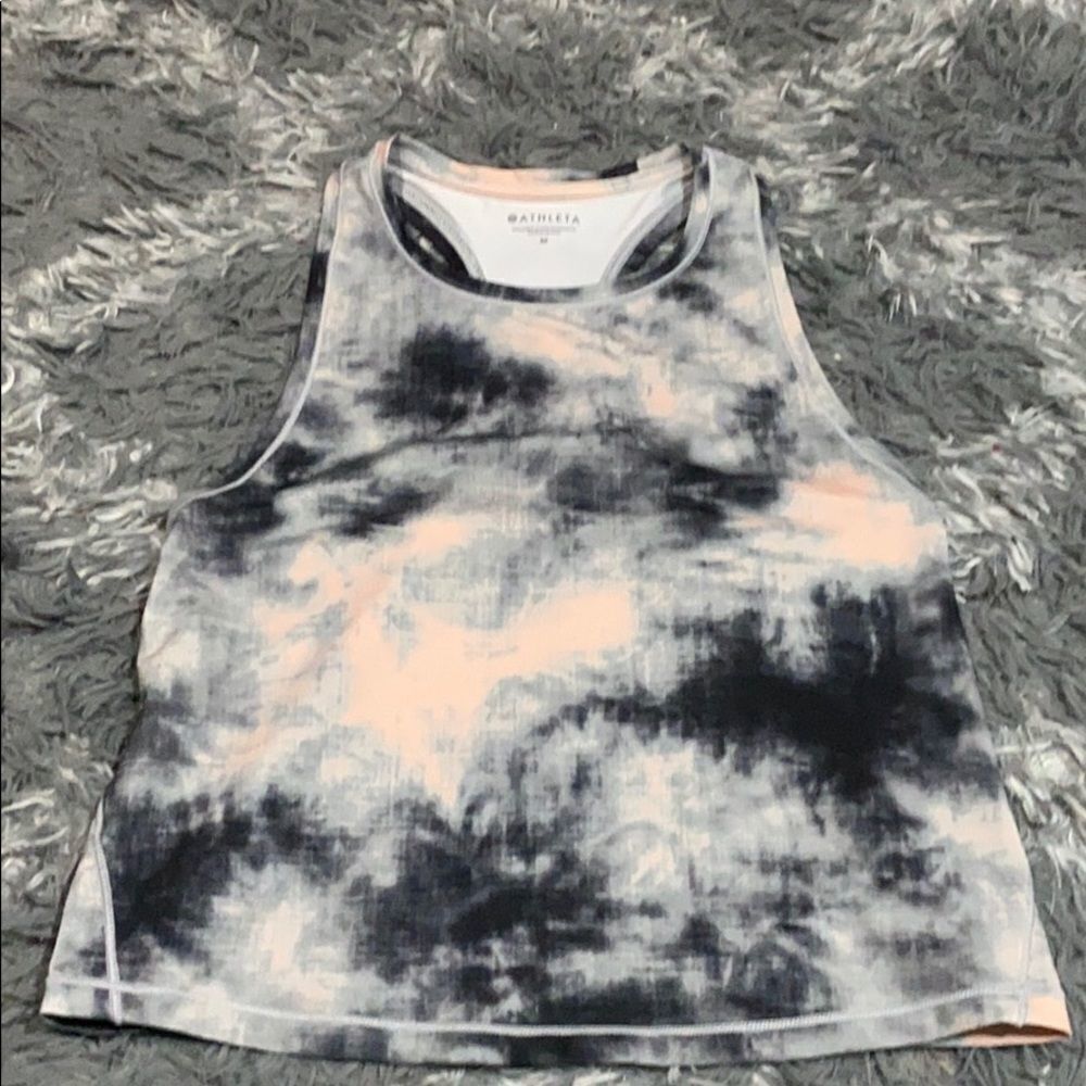 Athleta Size M‎ tie dye workout running tank top in EUC